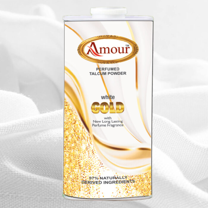 Amour Perfumed Talcum Powder |  White Gold
